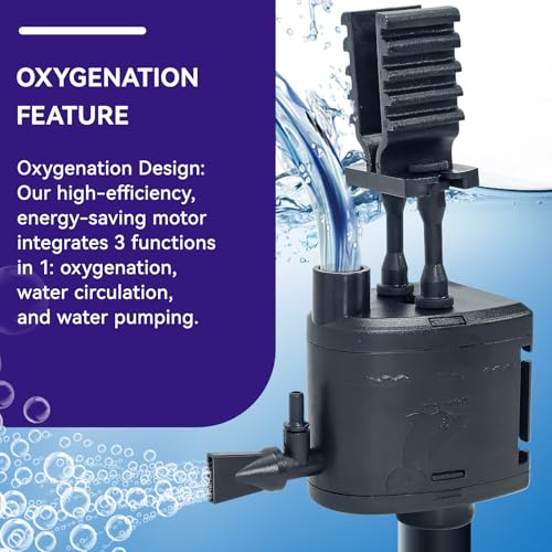 Image of 160 GPH Submersible Water Pump 10W With Oxygen Enhancement Suitable for fish tanks