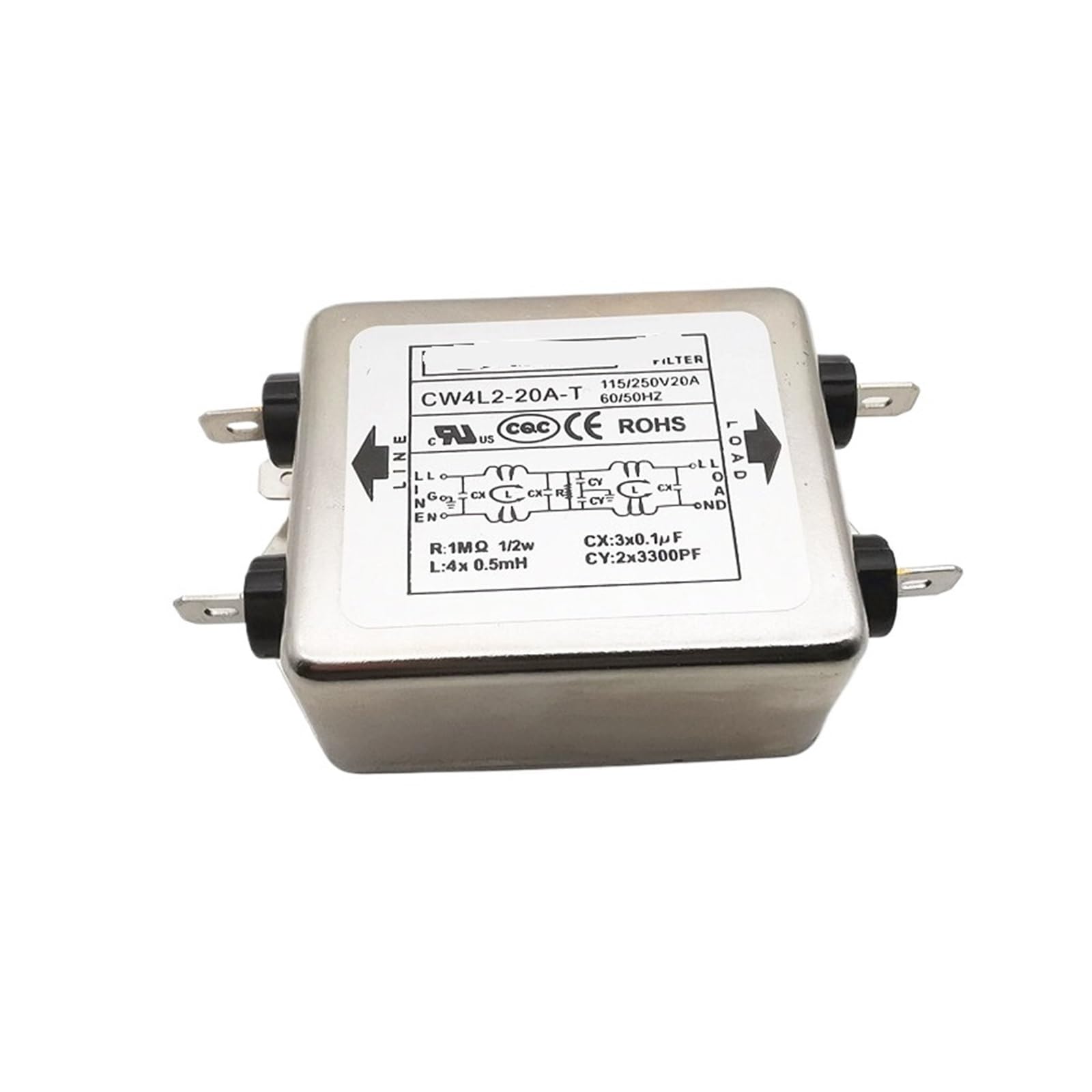 Filtro de alimentacion CW4L2-20A-T contra interferencias en soldadura