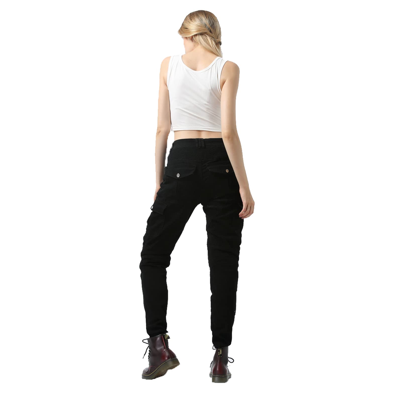 Damen Motorradhose, Motorrad Jeans Biker Trousers, Sportliche Motorrad Hose Fahrrad Riding Schutzhose, Mit Protektoren Motorradhose