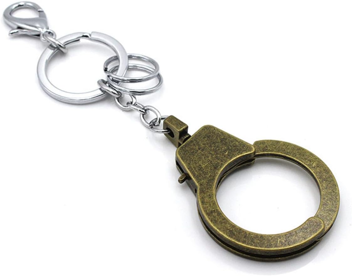 Vintage Creative Keychain for Couples Lovers, Silver Metal image 2