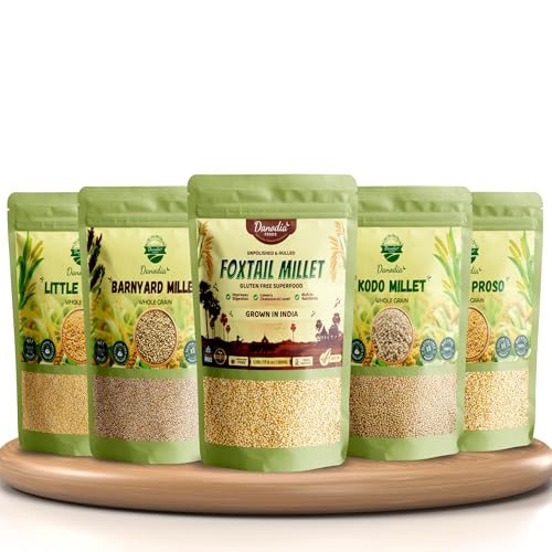 Danodia Foods Organic Millet Grain Combo Pack, Gluten-Free, 2.5kg Pack