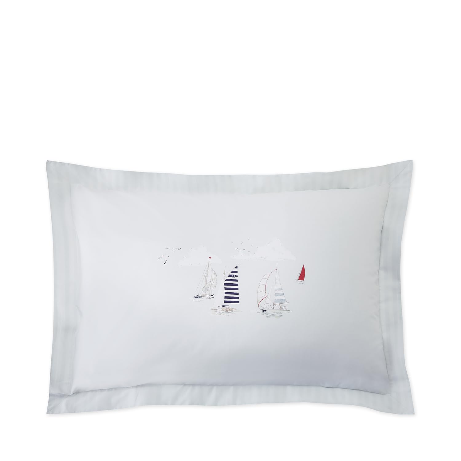 Sophie Allport Coastal Boats Pair of Oxford Pillow Cases
