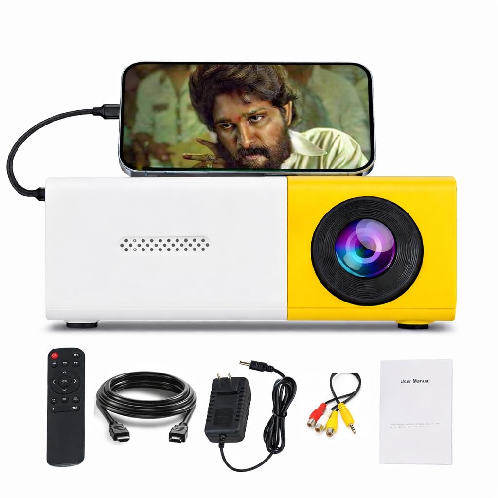 ZOTRONICO LED Mini Projector HD Resolution - Compatible with Phone