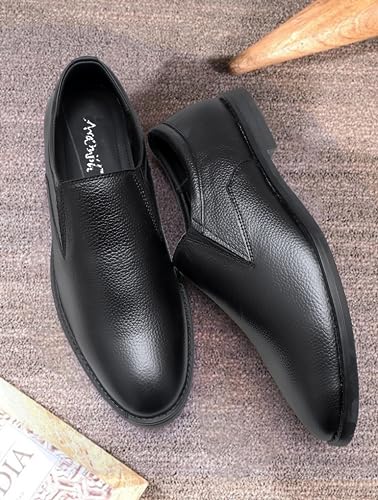 Image of ARAMISH Men's Genuine Leather Moccasin Slip On Formal Shoes