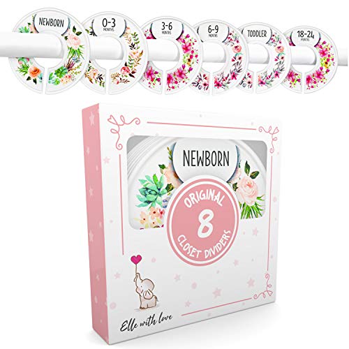 Baby Closet Size Dividers by Elle with Love – Set of 8 –