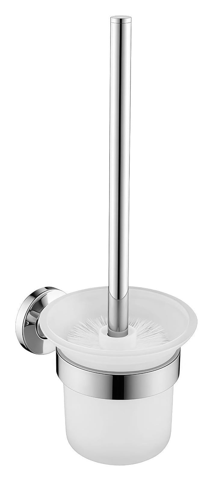 Juego de escobilla baño Acero Inoxidable con Vaso Vidrio