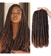 14 Inch Crochet Passion Twist Hair Pre Looped 8 Packs Crochet Hair, Pre Twisted Passion Twist Cro...
