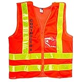 Banna NYCTA Style OrangeContractor High Visibility Reflective Safety Vest with Zipper & Pocket(Medium)