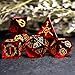 LANGWEI DND Dice Set Pretty Red Grenat Polyèdre D&D Dragon Dice pour Donjons Et Dragons Rpgs MTG Pathfinder Shadowrun Jeu De Rôle, Cadeau Créatif,D6