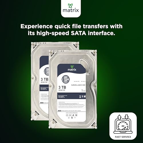 Matrix 3TB SATA Hard Drive for Desktop (HDD) 3.5 Inch SATA 6 GB/s 7200 RPM, 2 Year Warranty - Image 4
