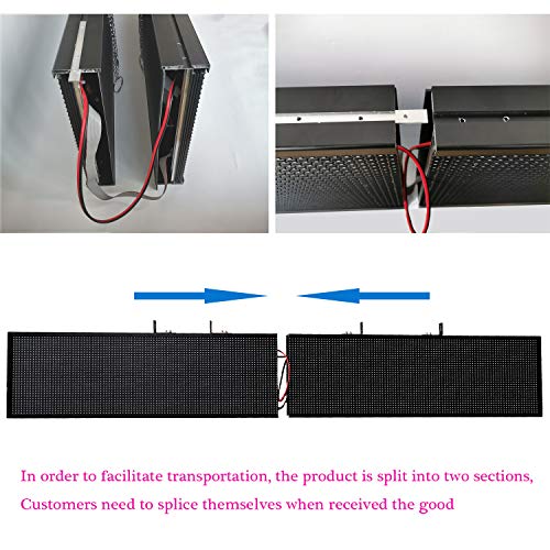 Image of P10 Scrolling Led Sign 77 inchX14 inch Programmable Display Digital Sign Outdoor Message Board For Business Custom Banner Word Light Advertising Wifi Control High Brightness Neon
