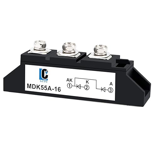 Diodo de bloqueo del panel solar MDK 55A (50 amperios)-16 rango de voltaje de uso CA 400 VCA CC 3-1000 V utilizado en fotovoltaica, diodo de 24 V