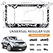 Dragons Pattern Black License Plate Frame, 1 Pack Universal Rust-Proof Aluminum Alloy Car License Plate Frame Holder, Front Rear License Plate Cover Car Tag Frame with Screw Caps (2 Hole)