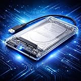 Case Externo HD SSD 2.5 USB 3.0 Transparente SATA 6Gbps Suporta Até 5TB Case HD Externo Para SSD HDD Notebook Gaveta HD Sata Adaptador USB 3.0 Alta Velocidade Plug And Play Prime Luxo