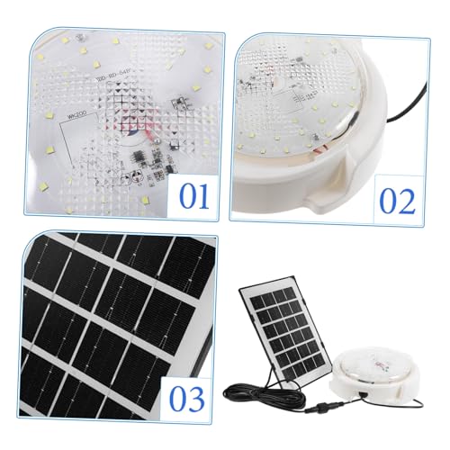 Lampe murale solaire avec télécommande et plafonnier étanche NUOBESTY
