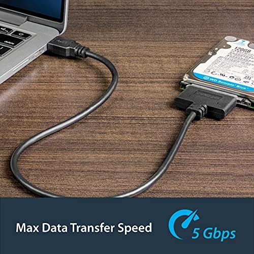 StarTech.com Kabel SATA na USB - adapter do dysków twardych USB 3.0 na 2,5" SATA III - zewnętrzny konwerter do transmisji danych SSD/HDD (USB3S2SAT3CB)