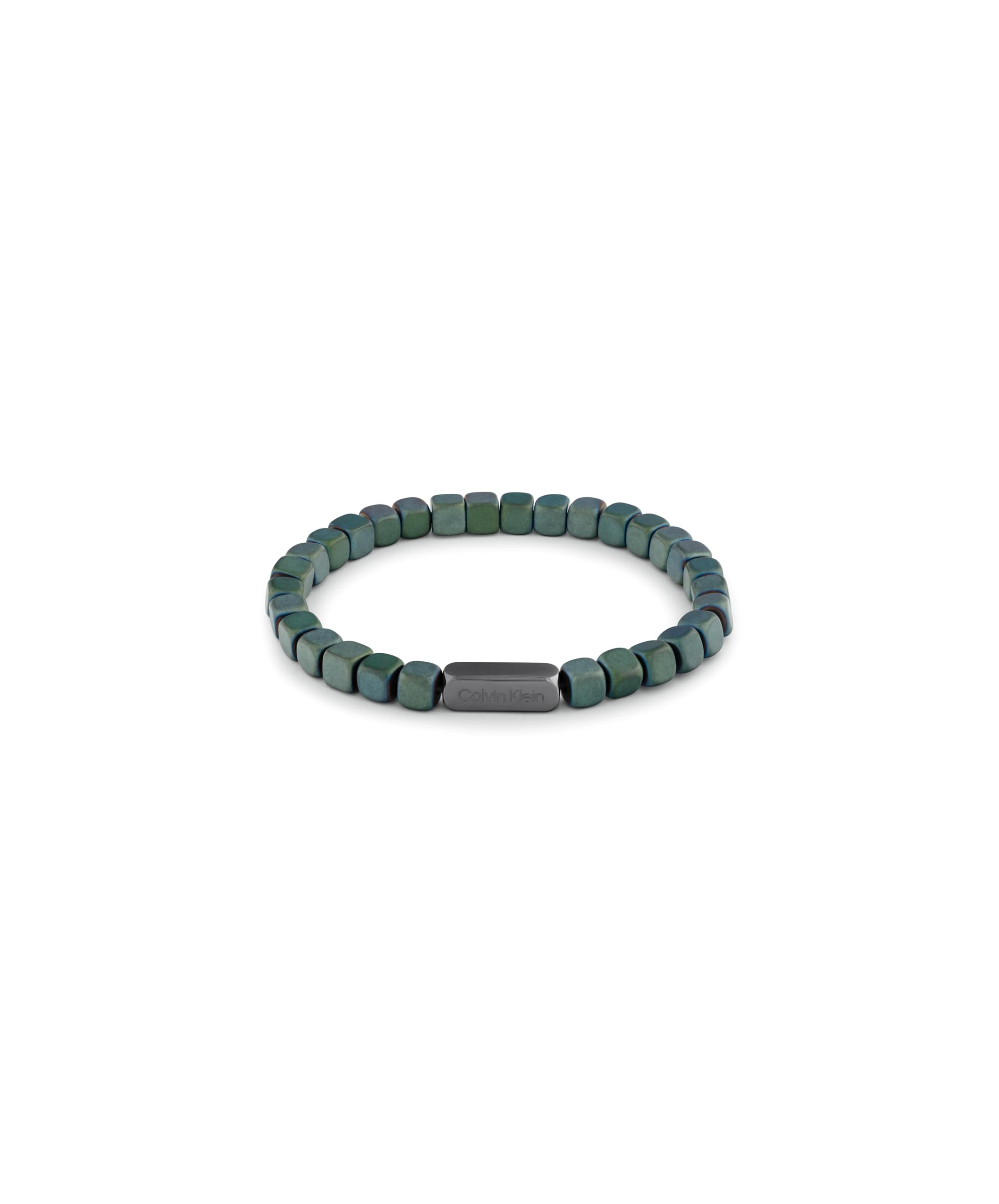 Calvin Klein Modern Square Collection elastisches Perlenarmband aus Edelstahl für Herren