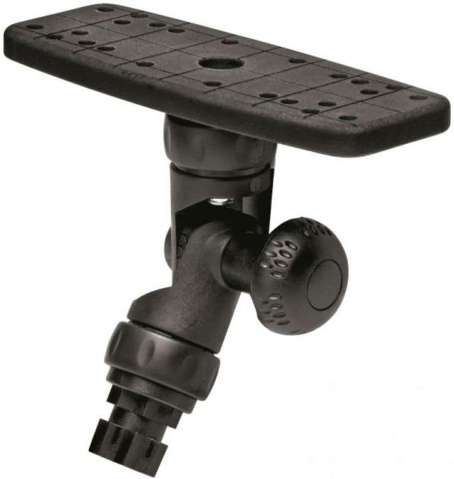 RAILBLAZA Soporte universal para buscador de peces, base rectangular R Lock para botes de pesca de kayak y canoa, compatible con Garmin, Lowrance,