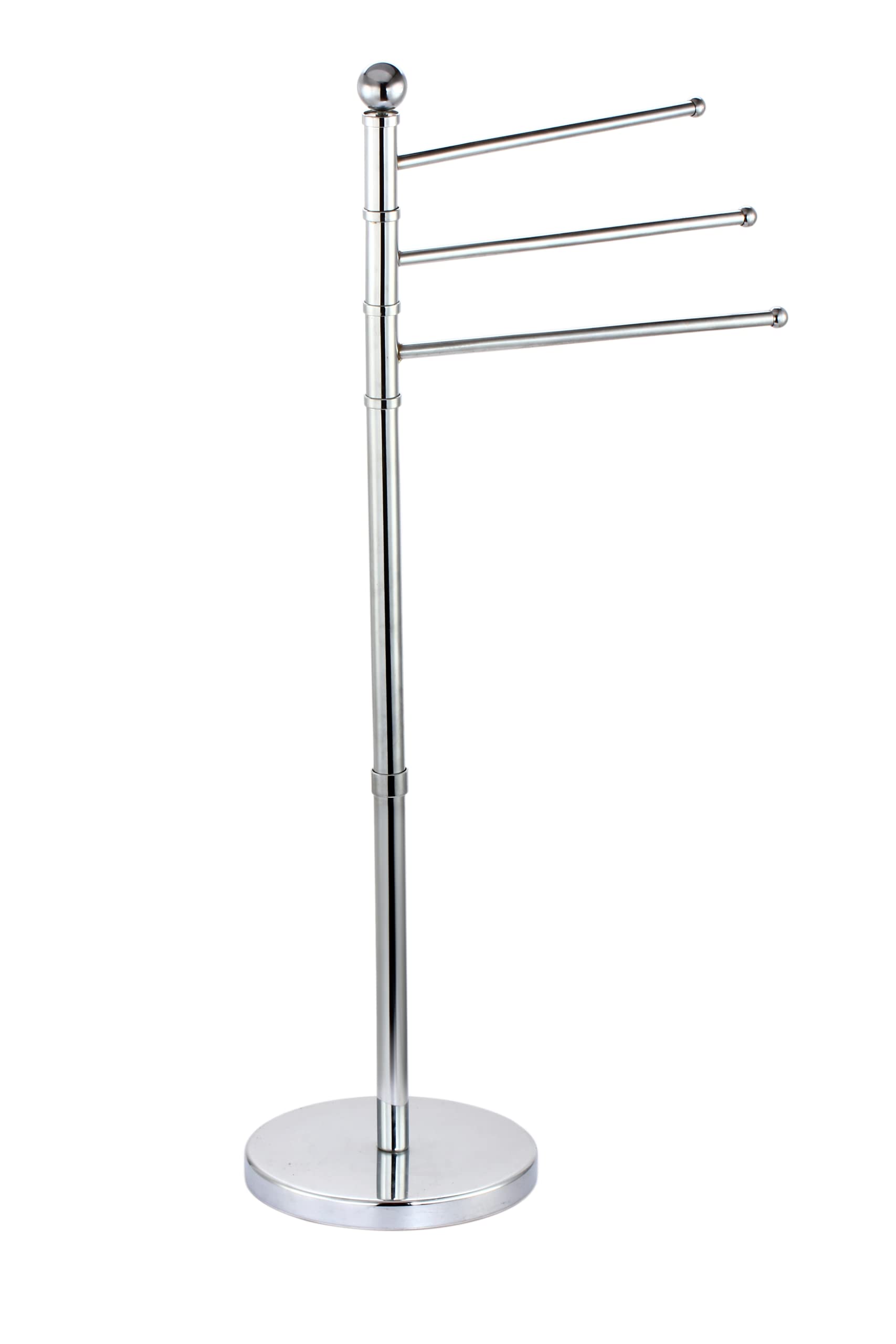 HERSIG - Toallero Baño de Pie | Colgador de Toallas Baño 3 Alturas - Base Redonda Metal - d22x88,5cm