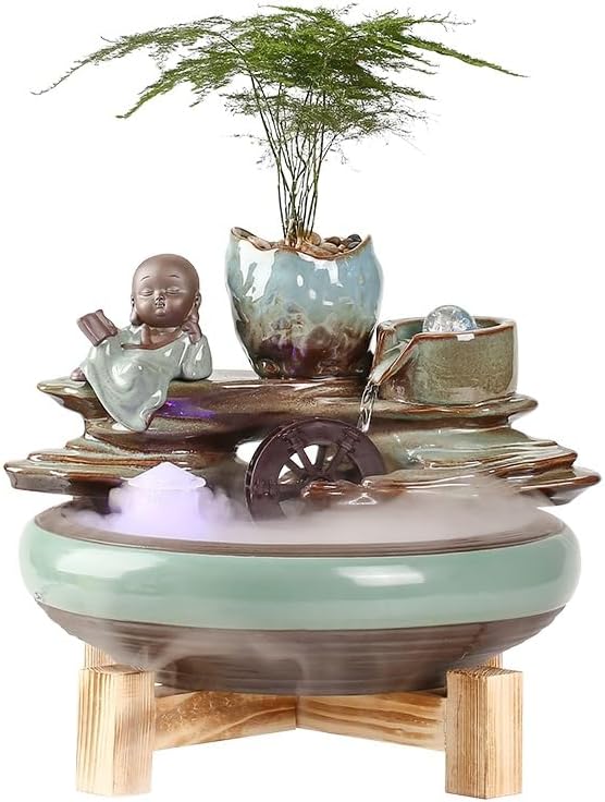 Small Fountain Indoor Tabletop Fountain Creative Water Fountain Ornaments Home Living Room Desktop Decorations Tabletop Fountains