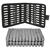 Metal Stamping Kit 36 PCS - Basics Metal Alphabet and Number Stamp Set in Cloth Bag – Portable Package of Letters and Numbers Stamps for Metal, Leather Crafting, Wood, Jewelry Making