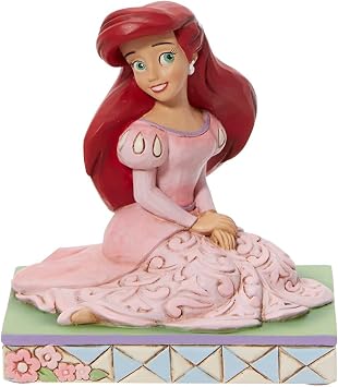 Enesco Disney Traditions by Jim Shore The Little Mermaid Ariel Sitting Personality Pose Figurine, 3.5 Inch, Multicolor