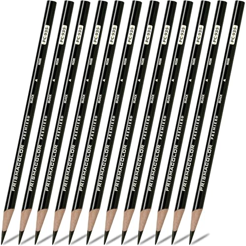 Prismacolor Premier Colored Pencils, Black Lead with Black Barrels, 12 Count - Adult Coloring, Blending, Shading, Sketching, Drawing, Art, Creative - Image 3
