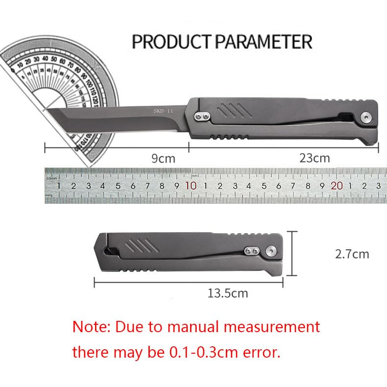 WIOKINY Pocket Knife Stainless Steel Daily Useful Folding Knife Multifunctional EDC Knife (Big and Heavy?Please choose carefully)