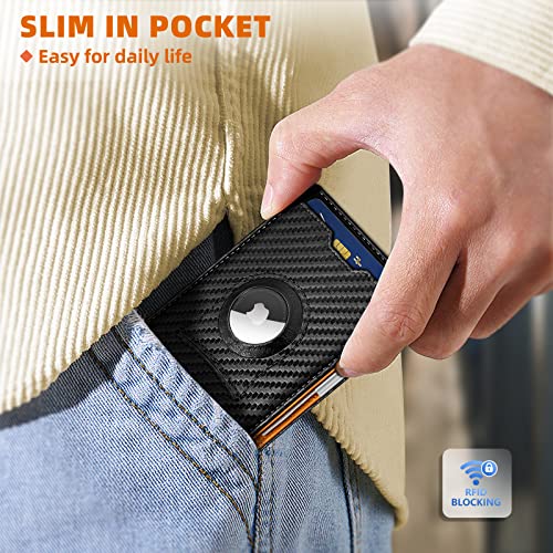 Bulliant Men Wallet, Slim Leather Wallet Rfid Blocken For Men Standard And Apple Airtag Use 11Cards #TOP7