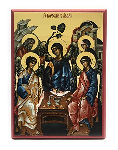 Wooden Byzantine Orthodox Christian Icon The Holy Trinity/The Icon of