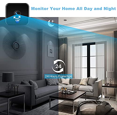 Hidden Camera Spy Camera Mini Wireless Camera with Audio 1080P WiFi Nanny Cams Video Recording, Night Vision, Motion Detection Security Surveillance Camera for Car(32G SD Card Included)