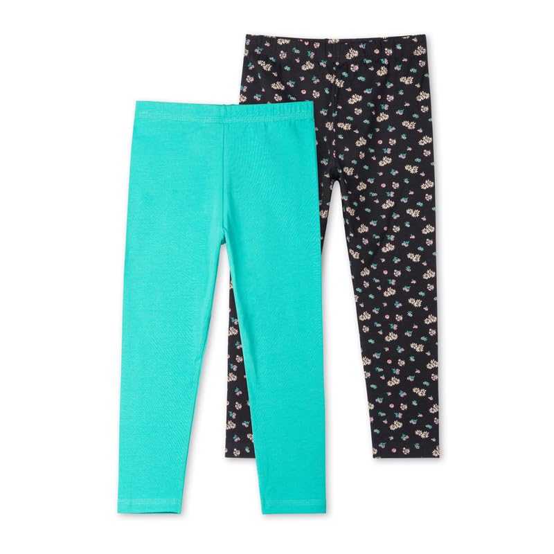 Image of ARIEL Cotton Printed Non-Transparent Regular Fit Ankle Length Leggings for Girls