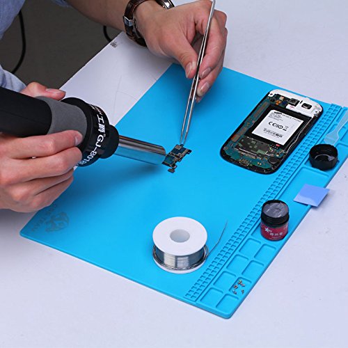 Generic Blue mat Heatresistant Heat Gun Phone Soldering Station Repair