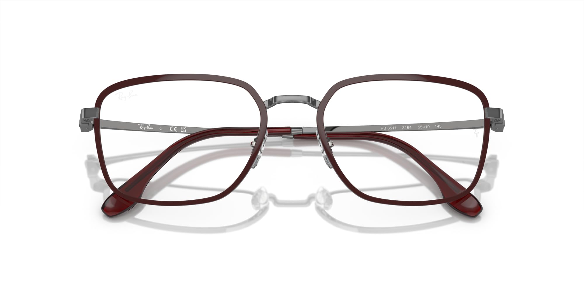 Ray-Ban Damskie kwadratowe oprawki na okulary korekcyjne Rx6511