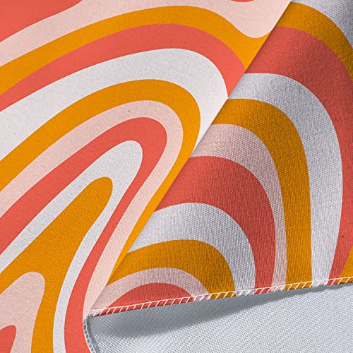 Boho Swirl Tapestry For Teen Girls Bedroom Aesthetic, Vintage Orange Yellow Abstract 70S 80S Minimalist Simple Tapestries Wall Hanging For College Dorm Home Decor, Cute Poster Blanket 60X40 Inch #TOP5