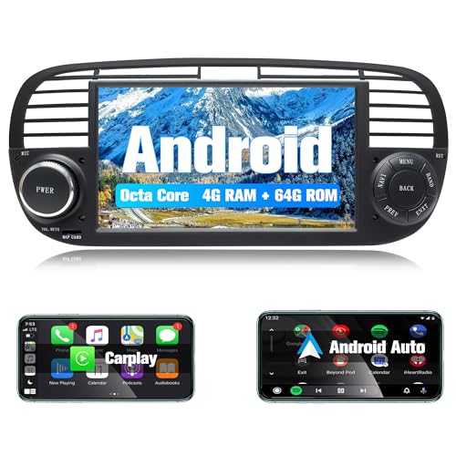 Fajse Autoradio für FIAT 500 4+64G 7''
