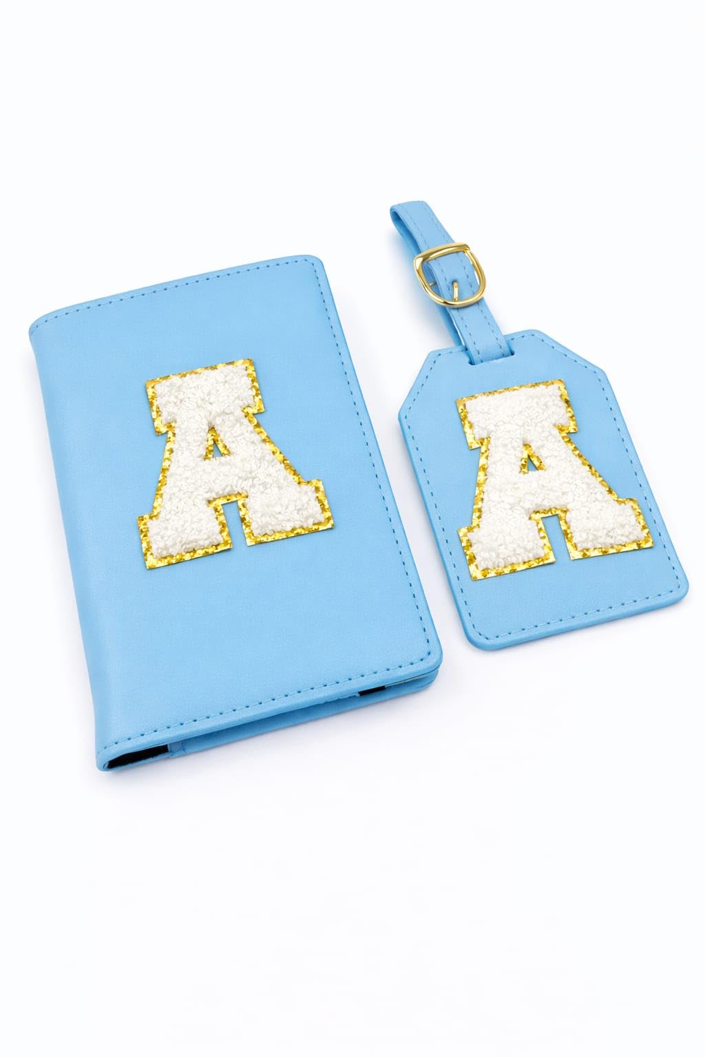 Passport Cover | Personalized Initial Alphabet Custom A–Z Name Initial | Fits Standard Passports | Travel GiftIdeal Travel Gift for Women, Girls & Couples (Blue)-image-21