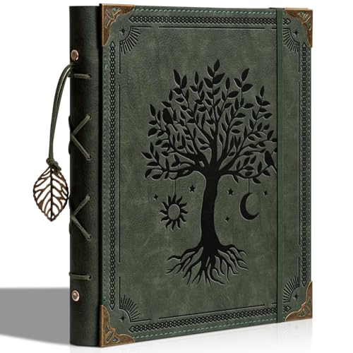 Vintage Photo Album 4x6 Leather Scrapbook Album...