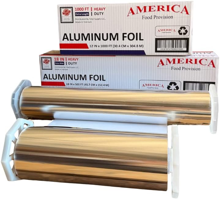 America Food Provision - 18"x500' Standard Aluminum Foil Roll - 1 Case