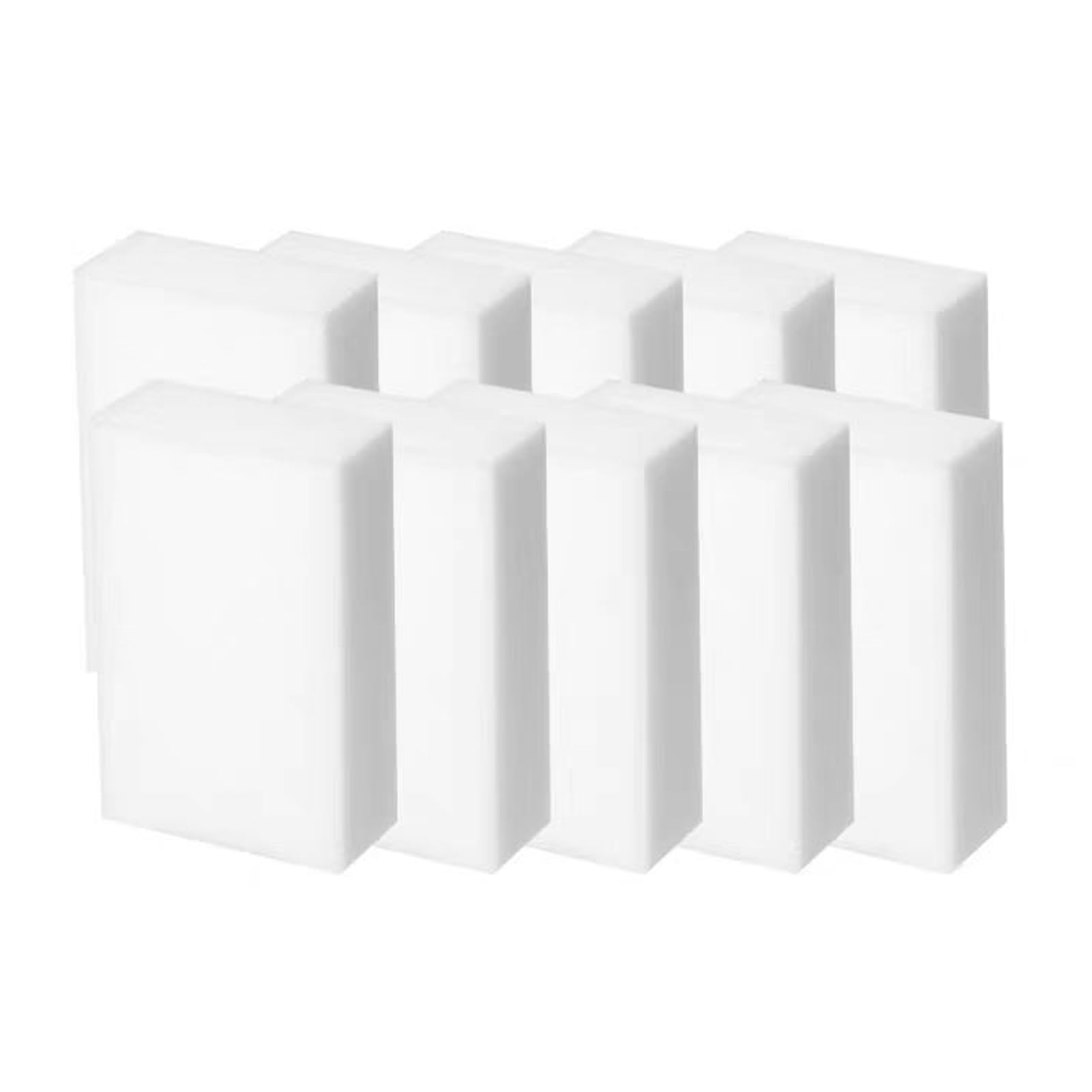 Yesmin 10 Pcs Magic Eraser Sponges - Super Durable Cleaning Blocks For Tough Kitchen Grease, Stains & Scuff Marks