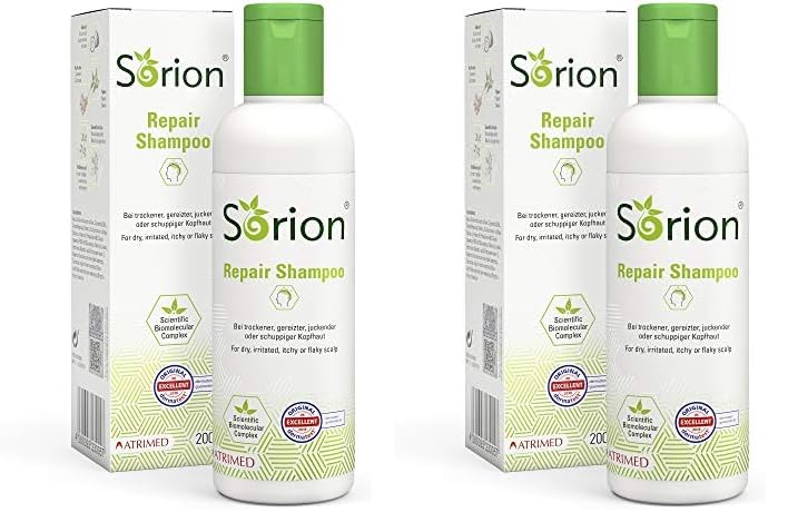 Sorion Repair Shampoo – beruhigendes Pflegeshampoo bei Hauirritationen, Rötungen, Juckreiz und Schuppen (200 ml) (Packung mit 2)
