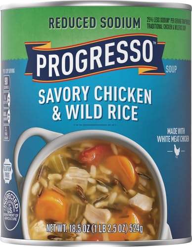 Image of Progresso Reduced Sodium, Savory Chicken & Wild Rice Soup, 19 oz. (Pack of 4)