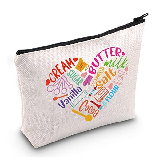 JXGZSO Presente para amantes de confeitaria, coração, acessórios de viagem, bolsa de higiene pessoal chef mãe bolsa de maquiagem, Coração de cozimento B