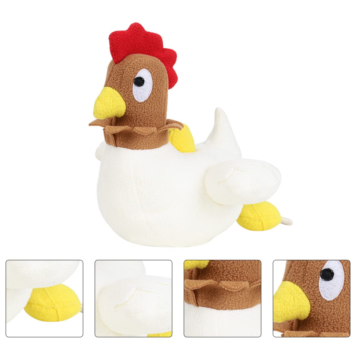 Mipcase 2 STK Henne Eier Spielzeug Hundespielzeug Kleine Hunde Süßes Hundespielzeug Ostern Huhn Spielzeug Chimmy Plüsch Hähnchen Stofftier Polarfleece Kleiner Hund Hundebiss Kind
