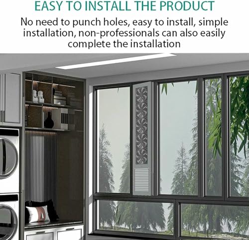 Image of Telescopic Vertical Window Fan 35-155cm Optional, Punch-Free Window Exhaust Fan for Home, Bedroom, Kitchen, Stepless Speed Control-1pcs