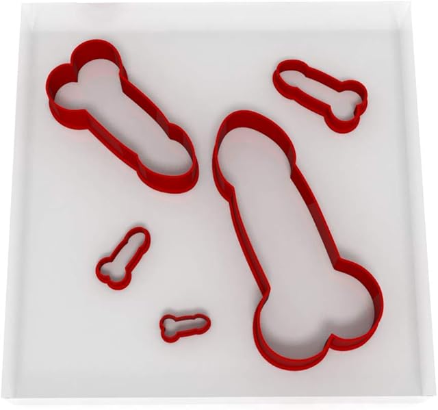 Set of 5 Penis Cutters Fondant Polymer Cookie Icing Crafts Clay