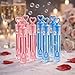 48 Pack Mini Heart Bubble Wands – Wedding Party Favors, Anniversary Celebration Supplies, 4” Bubble Tubes with Heart Wand for Bridal Showers, Birthdays & Special Events (Blue/Pink)