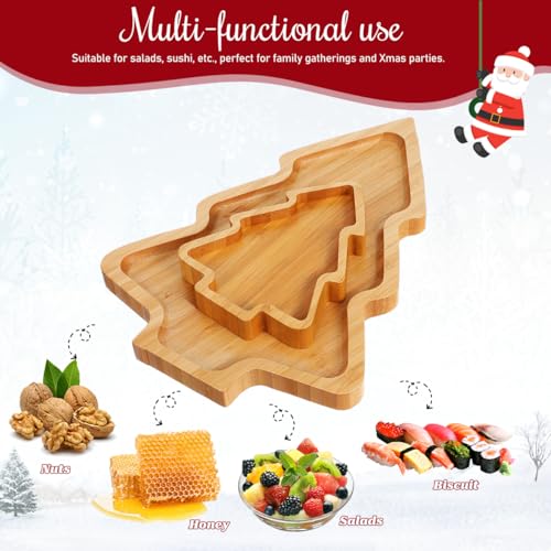 Set 2 Platos Madera Árbol Navidad Vai miniatura 4
