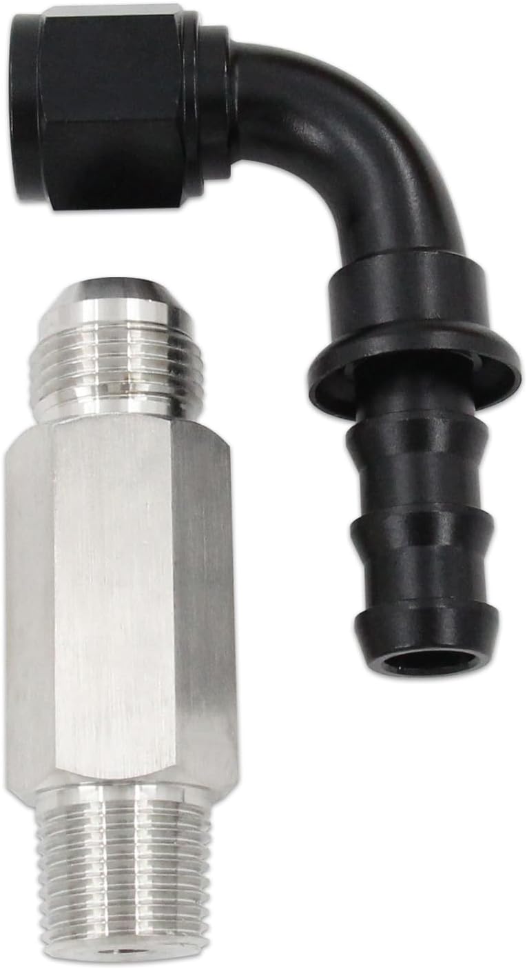 Upgraded Heater Hose Connector 10AN Push Lock for Dodge Ram 6.7L Cummins 2007.5+, 10AN Push Lock Fitting Replace 52014739AG 55056711AC 55056966AA