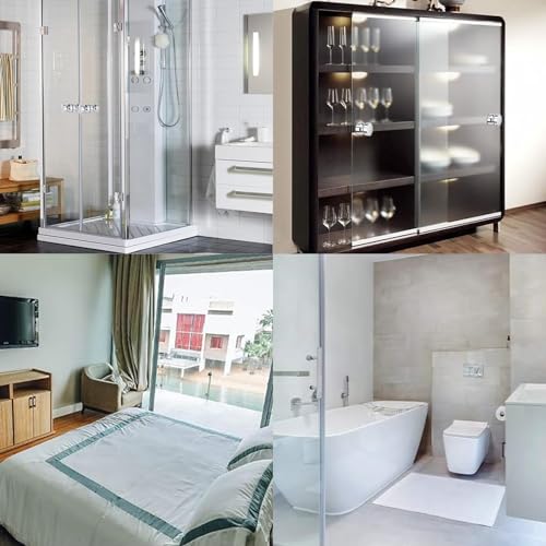 aghoer Dusche Türknopf, 2 Stück Duschtürknopf, M8 x 30mm Dusche Türknopf Edelstahl, Dusche Griff, für Duschtür Glastüren Schiebetür